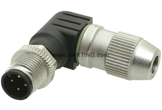 Circular Connector HARAX M12/4-poles/male