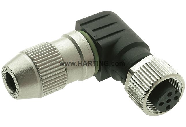 Circular Connector HARAX M12/4-poles/female