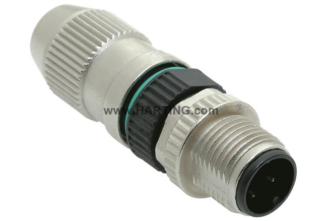 Circular Connector with Harax M 1 2/ 3-p