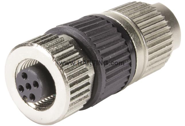 Circular Connector w. Harax M12 L 4 F