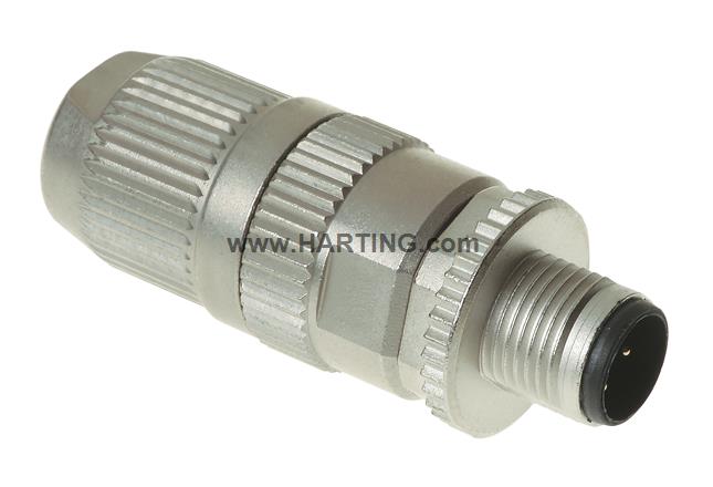 circular Connector w. Harax M12 L4 M