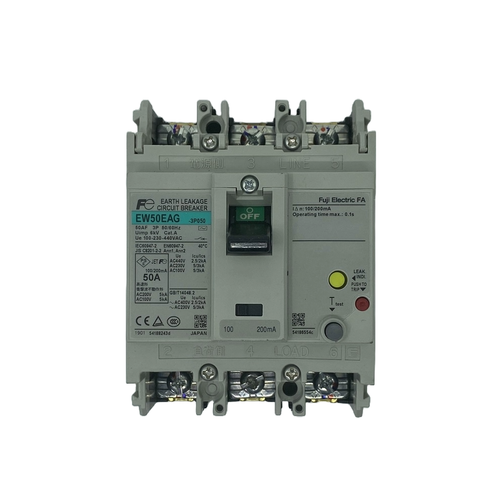 EW50EAG-3P050 50A 100/200mA ELCB 중고품 [후지 FUJI]