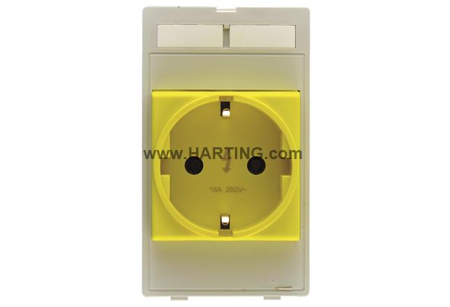 Plug socket module Germany yellow (VDE)